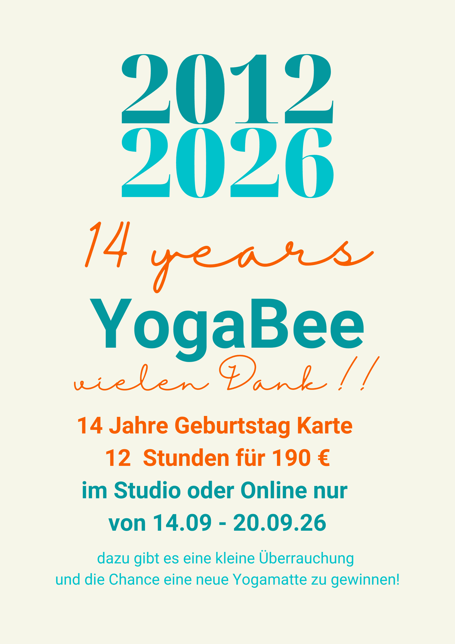 YogaBee turns 14!