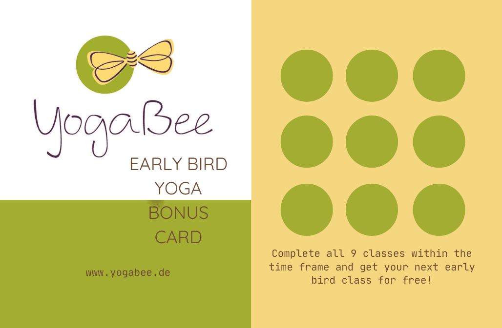 Der frühe Vogel fängt den Wurm! Early Bird-Challenge im YogaBee